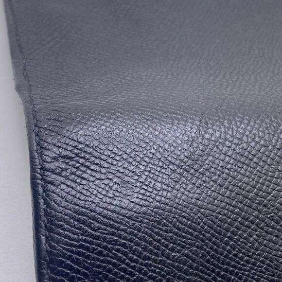 Coach Black Pebbled Leather Long Flap Wallet - Picture 8 of 10